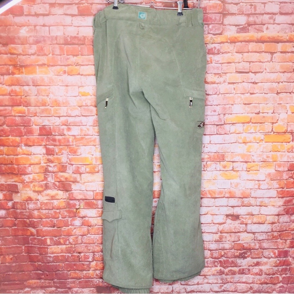 Cold As Ice Moss Green Brushed Corduroy Ski and  Snowboard Pants